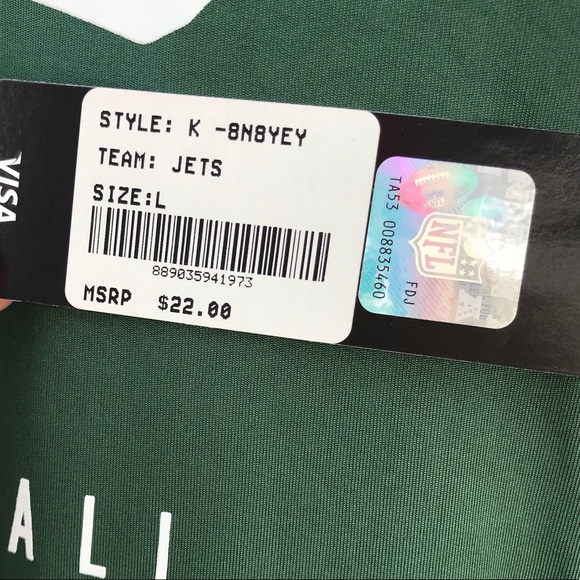 Boys Athletic JETS NFL T Size L  14-16 NWT - Picture 6 of 8